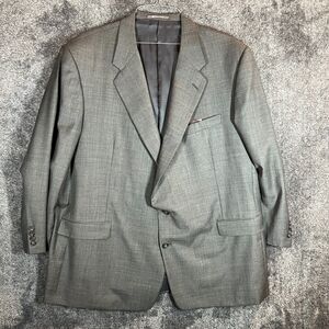 Hickey Freeman Bespoke Blazer Mens 50 Gray Loro Piana Tasmanian Super 120